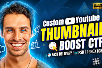 Design a high quality youtube thumbnail for you — Fiverr design service