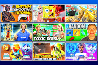 design an eye catching youtube gaming thumbnail