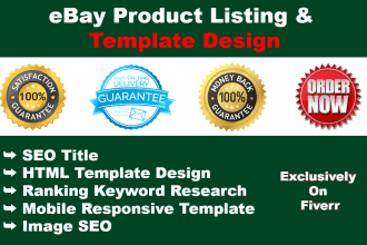 do ebay product listing and SEO optimization for your store