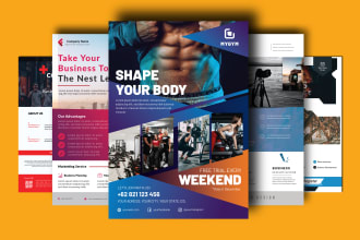 do creative custom business flyer design for events