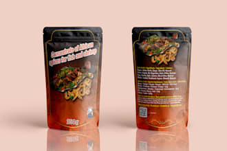 pouch design, food packaging, mylar bag, pouch bag, and pouch label
