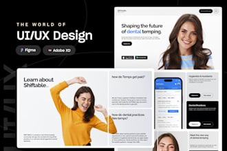 design quality website design or landing page in adobe xd