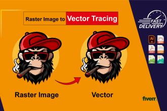 do logo vector tracing, image tracing, redraw, raster to vector, silhouette