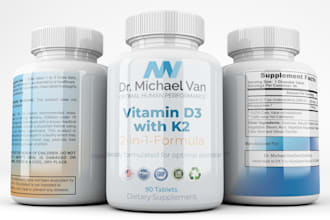 design product label design and supplement packaging