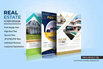 design modern real estate flyer and poster within 7 hrs