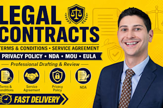 draft terms and conditions, service agreement, privacy policy, nda, mou, eula