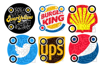 design a custom  qr code  with  logo in 30 minutes