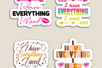 create text based sticker packs for you