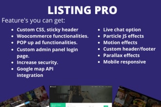 create and modify your listingpro directory site