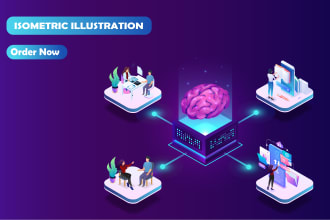 create 3d and isometric infographic illustrations