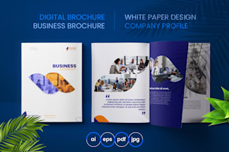 design trifold brochure, digital brochure, company brochure, company profile