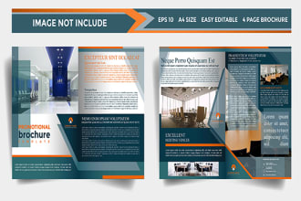 do bifold, trifold brochure design or flyer, postcard