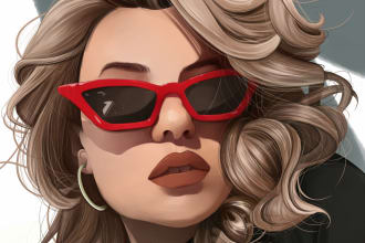 draw a digital portrait in a realistic style