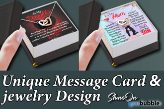 make creative  jewelry message card for shineon and gearbubble