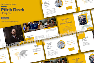 design a modern powerpoint presentation or pitch deck