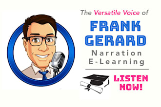 record any narration or american male voice over