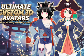 create a custom 3d vtuber or vrc avatar