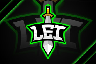 design logo esport initials for team esport, twitch, youtube