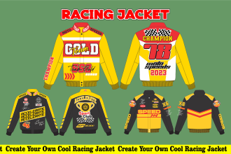 create design custom clothing with racing team style