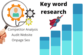 do keyword research,competitor analysis,audit website,onpage seo rank