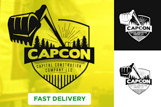 design bold and strong logo for your construction company