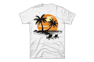 make custom summer and beach t shirt design
