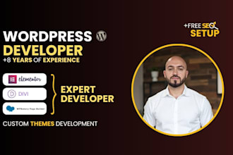 create a professional wordpress website, responsive, and SEO optimized