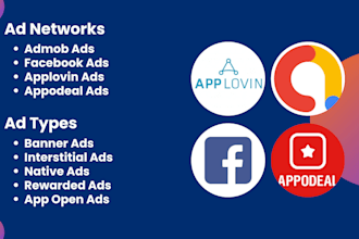 add admob, facebook, applovin, appodeal ads in your android app