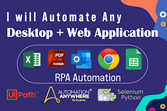automate web and desktop apps using uipath, and python
