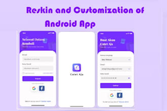 reskin or modify android app or codecanyon code