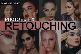do photo retouch, skin retouch, color correction on image