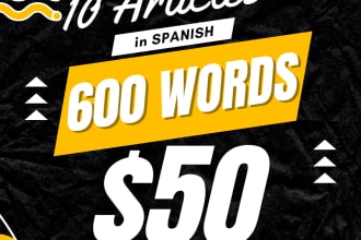 write high quality SEO articles in spanish articulos en español