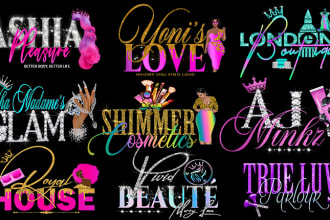 make feminine ,lashes,hair,nail, beauty salon logo