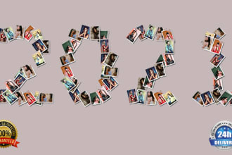 make photo collages to any shapes, alphabets etc
