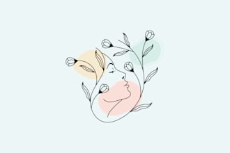 create modern and minimalist feminine logo design