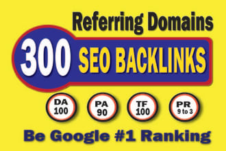 create 300 referring domain backlinks for website ranking