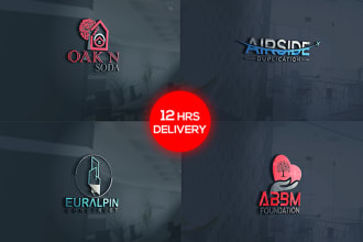do 3 trendy custom typography monogram initial business logo design in 12 hours