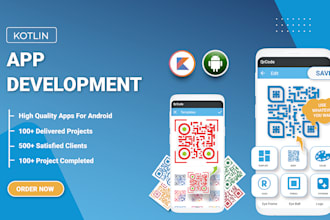 develop a native android app in kotlin or java