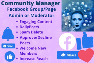 be your facebook group or page admin or moderator or manager
