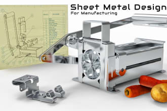 do 3d modeling of sheet metal design and dxf,cam for plasma, laser in solidworks