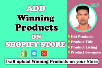 do winning products research, add branded products for shopify store
