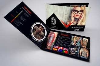 design media kit for tattoo artist with enabled links