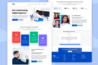 design PSD web template or xd, figma website