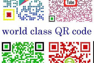 make world class qr code with multi colour and with logo