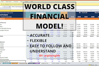 build world class financial model for your startup or business