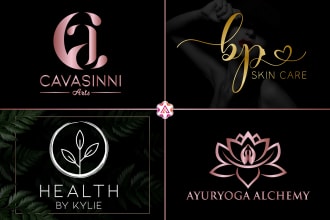 do natural spa yoga cosmetic beauty health and wellness logo