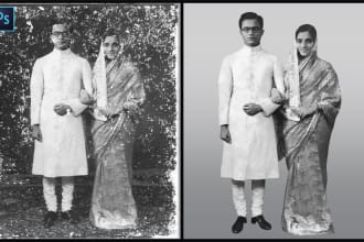 do photo retouching, old damage photo restoration
