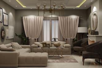 create interior, exterior and outdoor design 3d render