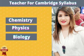 tutor you for igcse chemistry, physics, and mathematics