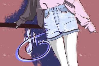 draw style sketches  and clothes